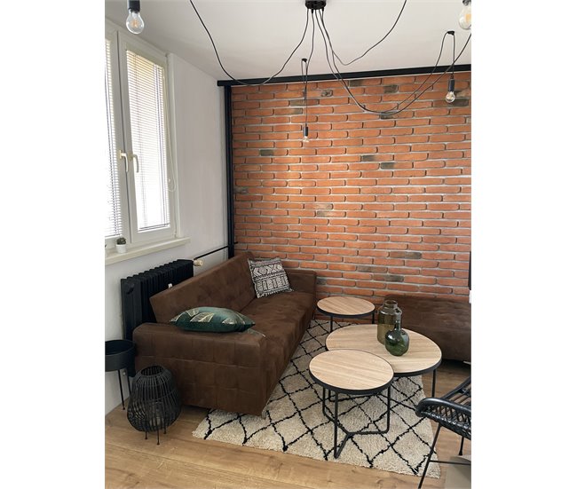 Beliani Conjunto de 3 mesas de centro MELODY Marron