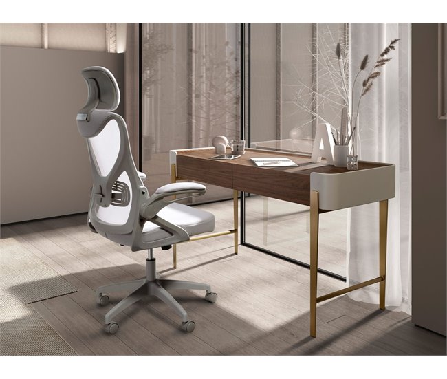 ANGEL CERDA Silla oficina giratoria tela Gris