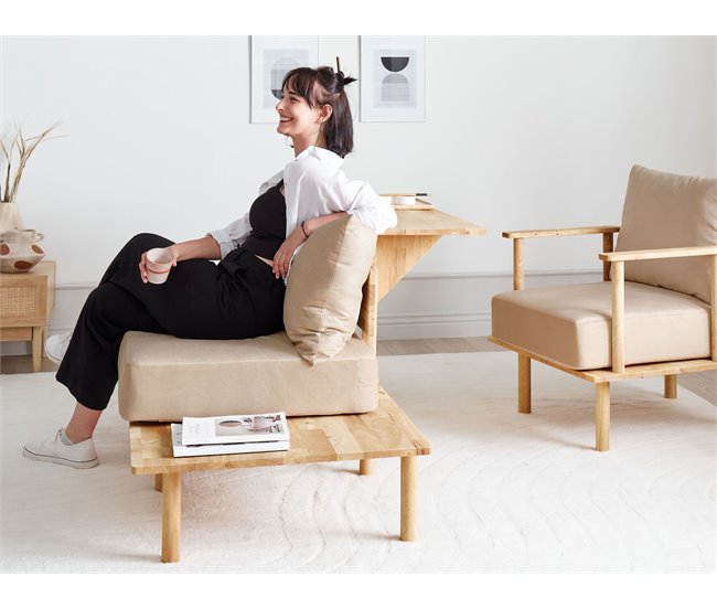 Beliani Sofá de 2 plazas Poliéster SALO Arena