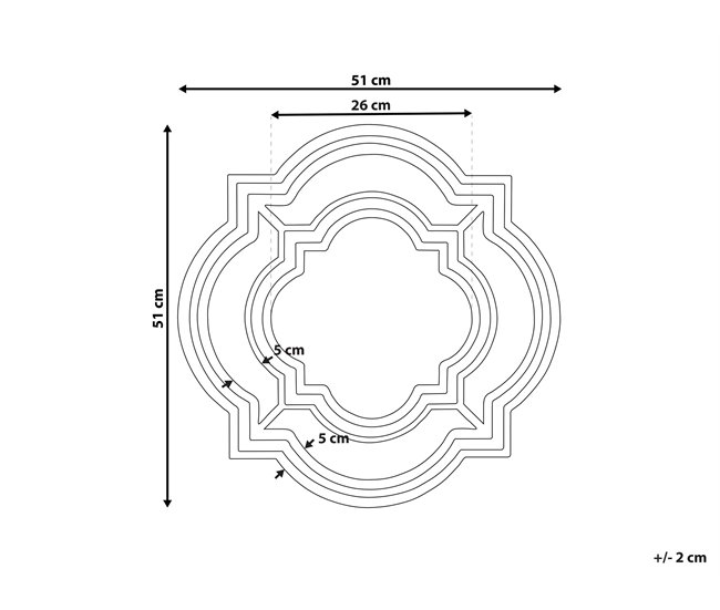 Beliani Espejo decorativo COBETA Negro