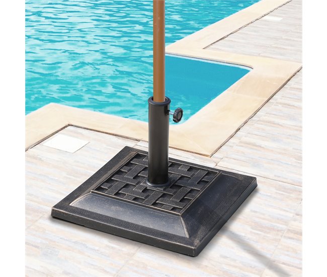 Base de Sombrilla Resina Outsunny 44x44 Multicolor