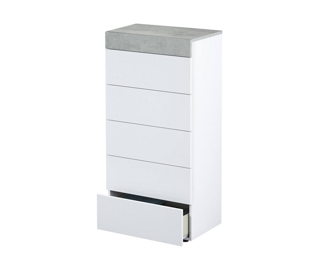 Cômoda com efeito madeira Blanco