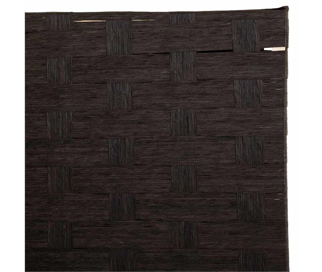 Biombo de papel trenzado 4 hojas Marron