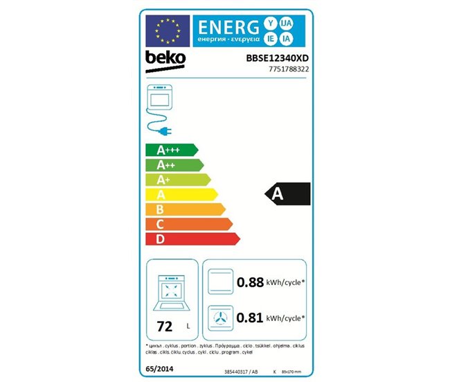 Conjunto de placa de Inducción + horno multifunción BEKO Negro/ Inox
