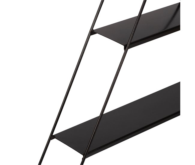 Estantería de pared Polvijärvi con 3 estantes Negro