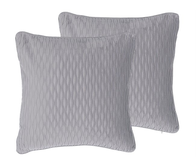 Beliani Cojín decorativo MOTARI Gris