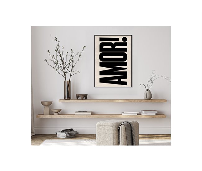 Cuadro deco art AMOR 50x70cm marca MARCOMUEBLE  Negro