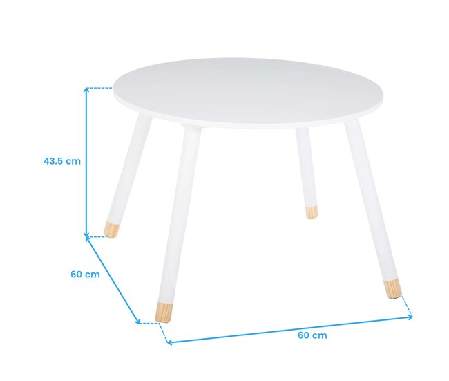 Mesa Infantil Douceur Melamina con Silla a Juego Blanco/ Madera