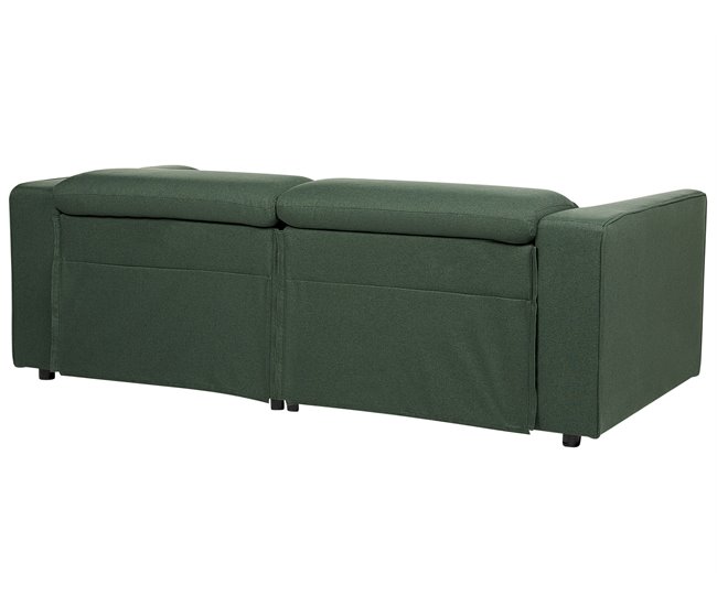 Beliani Sofá de 2 plazas Poliéster ULVEN Verde Oscuro
