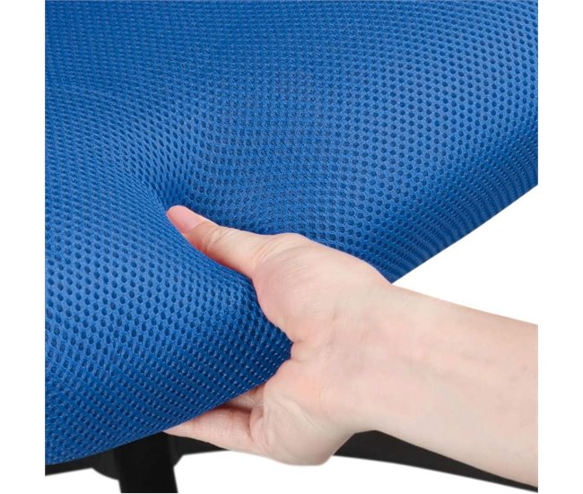 Silla Oficina Saray Giratoria Con Brazos Azul