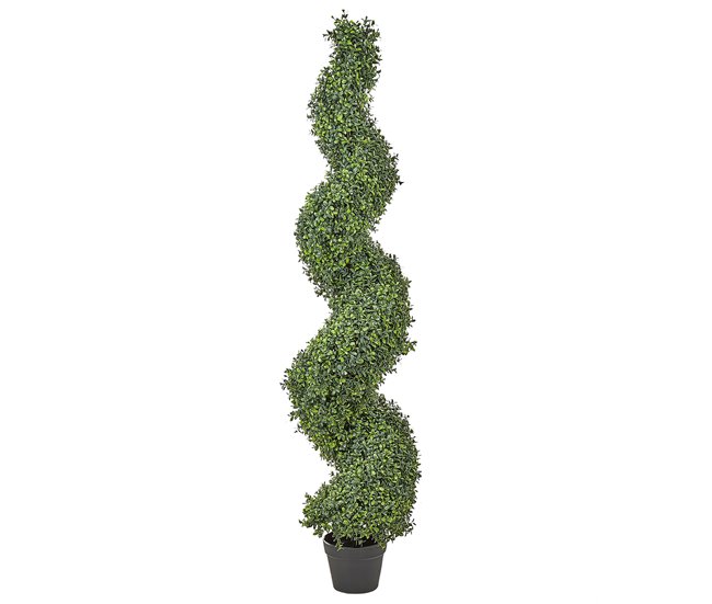 Beliani Planta artificial BUXUS SPIRAL TREE Verde