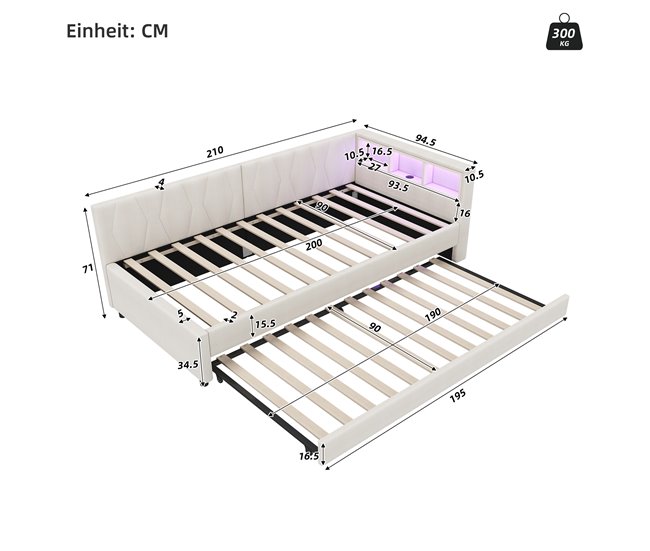 Camas nido 94x210 Beige