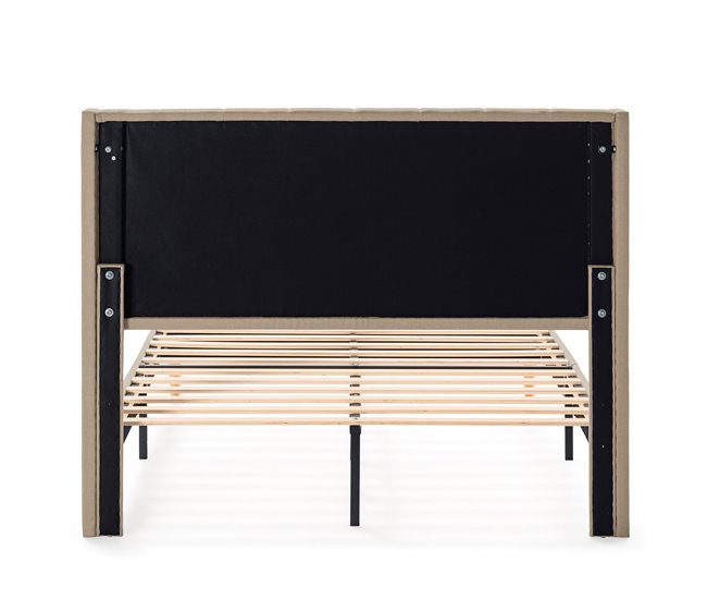Estructura de cama tapizada Noelia 140x190 Beige