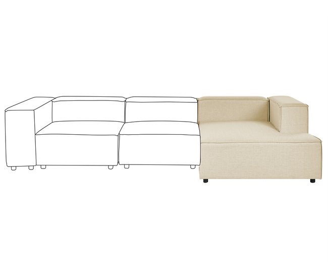 Beliani Chaise longue Lino APRICA Beige