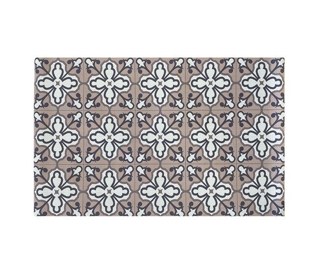 Acomoda Textil – Alfombra Vinílica Hidráulica para Hogar. 80x140 Marron Claro