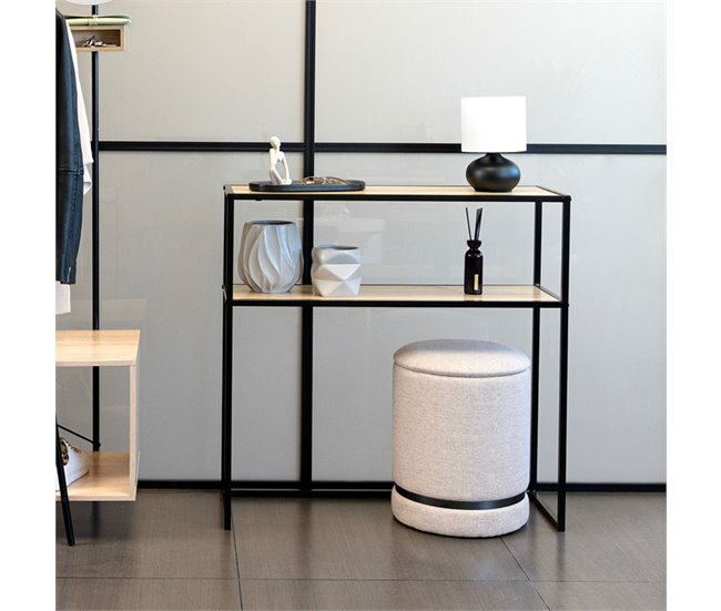 Consola MOA Vinthera  estantes metal Negro