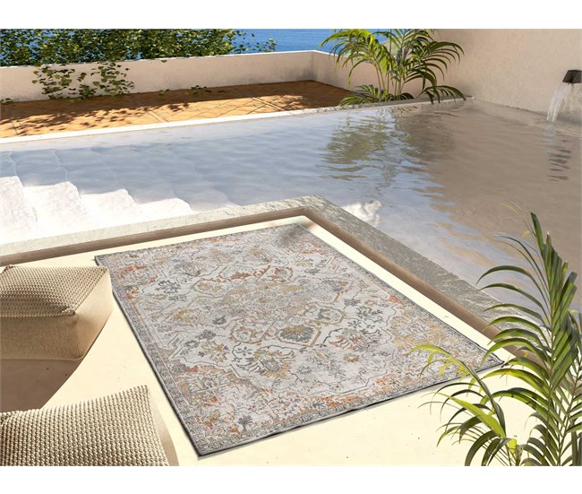 Alfombra de estilo vintage de pelo corto SAMARA - ATTICGO 120x170 Beige