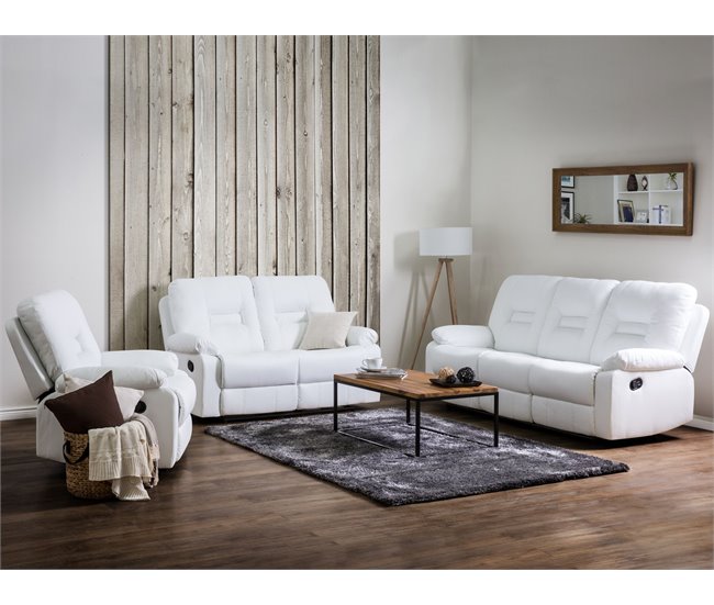 Beliani Conjunto de sofás BERGEN Blanco