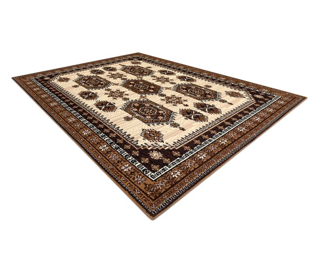 Alfombra BCF Morad ZEGARY relojes clásico 60x110 Marron