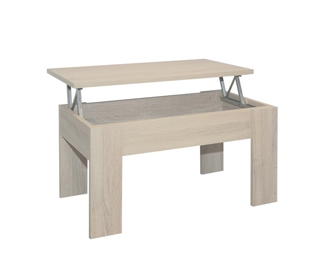 Acomoda Textil – Mesa de Centro Elevable de Madera Gala. 90x46 Beige