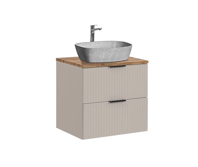 Conjunto mueble lavabo individual y columna Adriel Beige