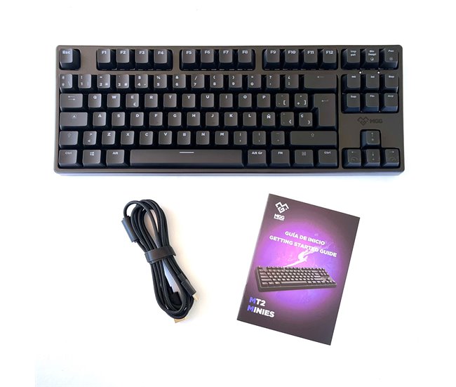 Teclado Mecánico TKL Gaming Teclas doble inyección QWERTY Español Negro