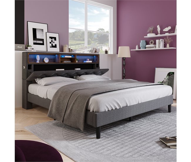 Camas de matrimonio Gris