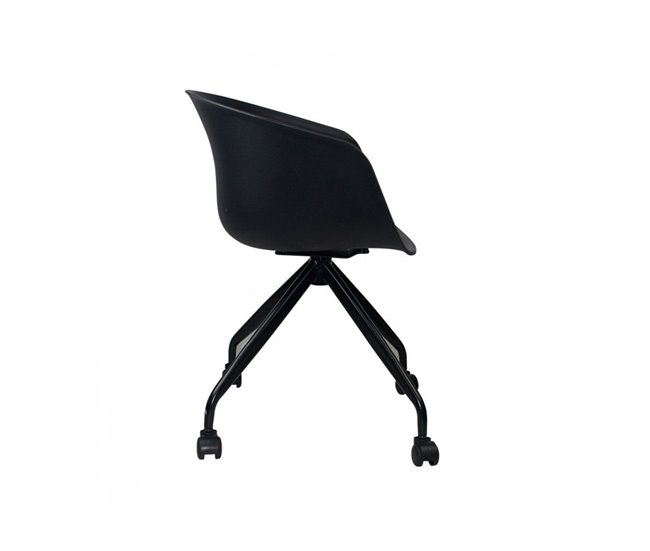Silla de Escritorio con Ruedas Thinia Home Negro