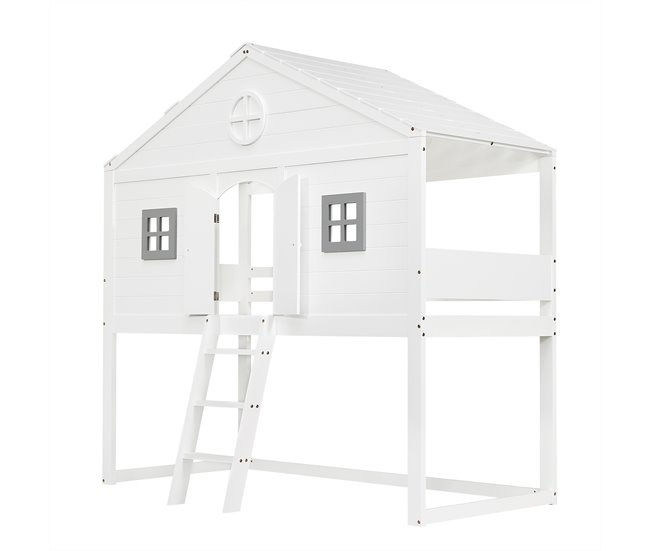 Cama alta para niños Blanco