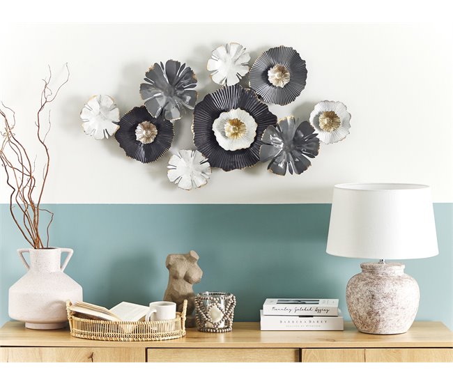 Beliani Decoración de pared POTASSIUM Gris Oscuro