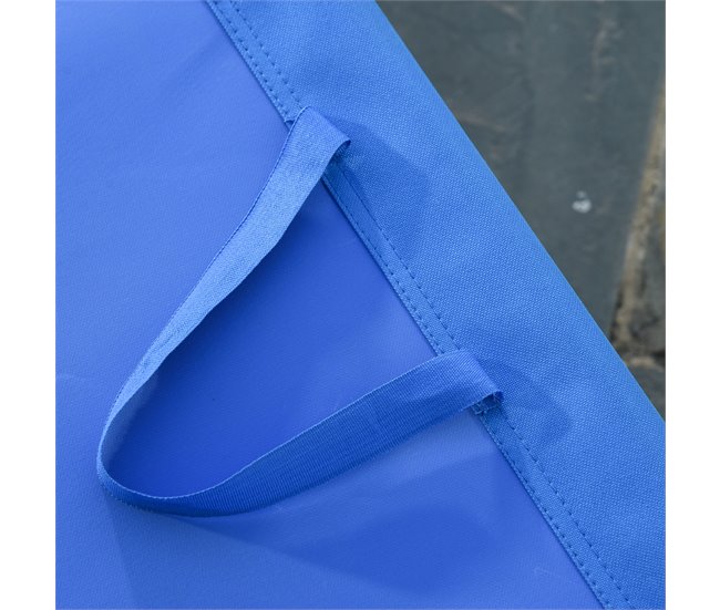 Tumbona Plegable Metal, Tela Oxford Outsunny Azul