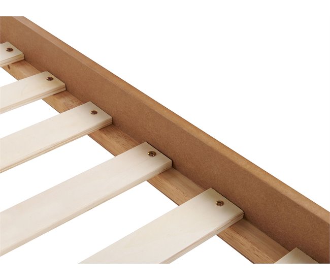 Beliani Cama sin cabecero MDF BERRIC 148x202 Blanco