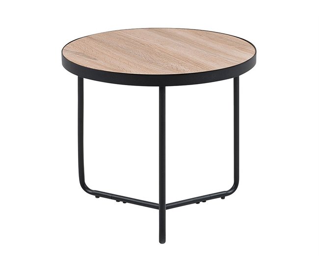 Beliani Conjunto de 3 mesas de centro MELODY Marron