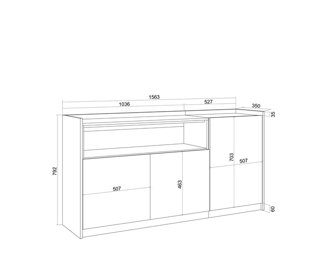 Aparador SOKKEL 156 Marron