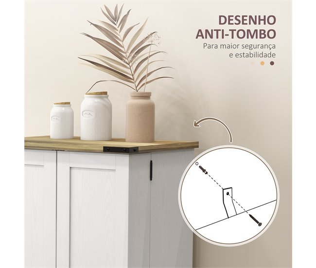 Armario Despensa Cocina Melamina de Madera, MDF HOMCOM Crudo