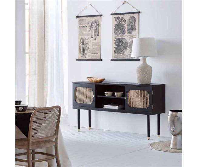 Aparador de madera Negro