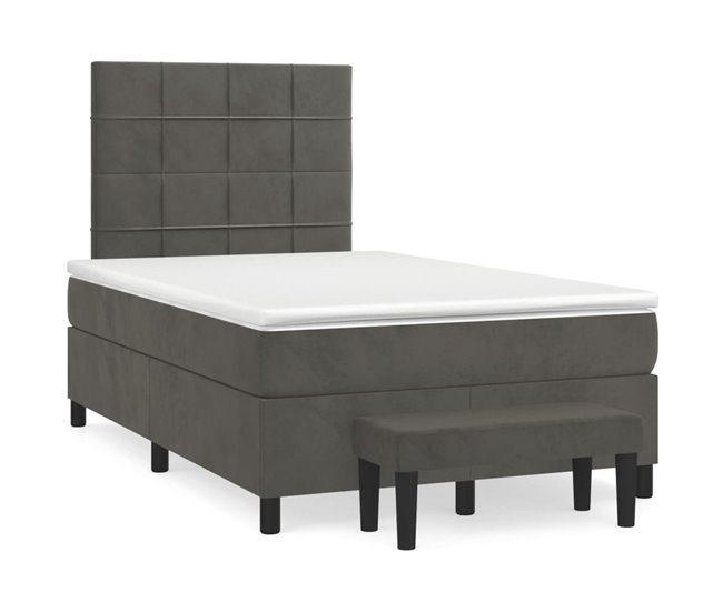 Cama box spring 120x200 Gris Oscuro