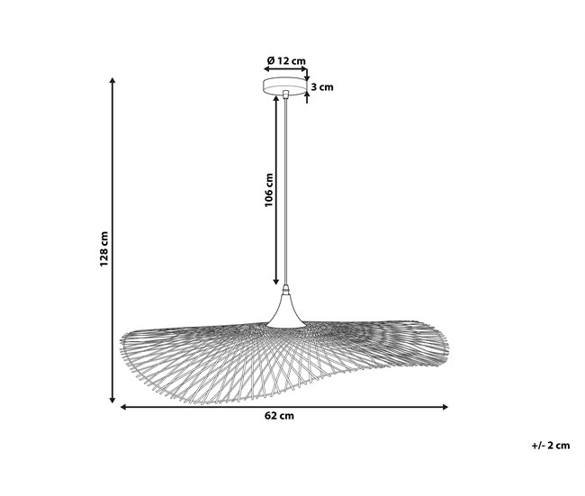 Beliani Lámpara colgante FLOYD Marron