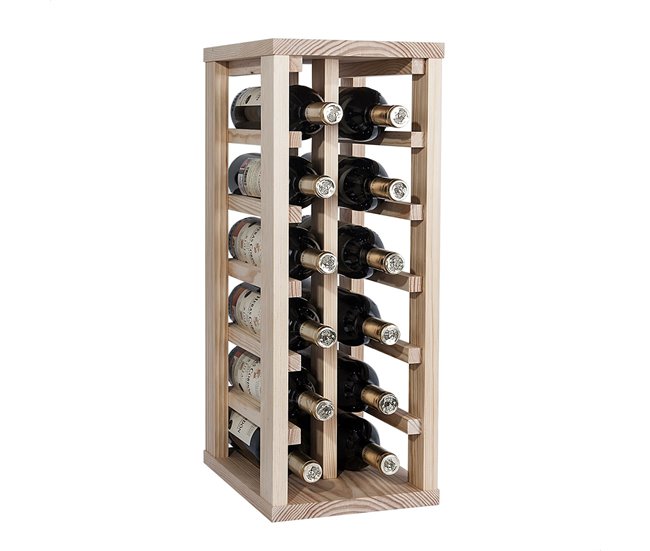 Botellero de estante bajo Natural