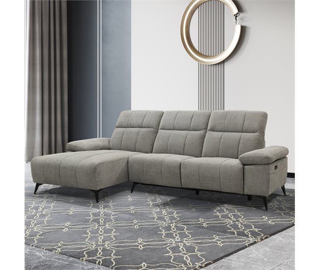 Chaise longue relax eléctrica ANDY Gris Claro