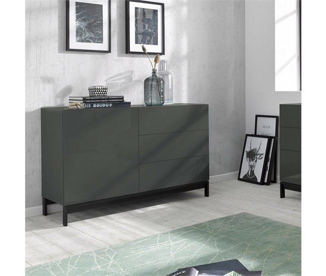 Aparador efecto madera 110 Antracita