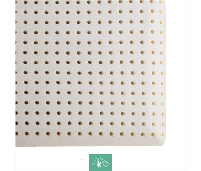 Almohada Látex - Funda Extraíble Aloe Vera 90x34 Blanco Veta