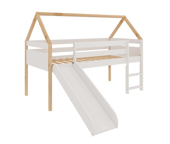 Cama Juvenil Infantil Tobogán Carnival Blanco