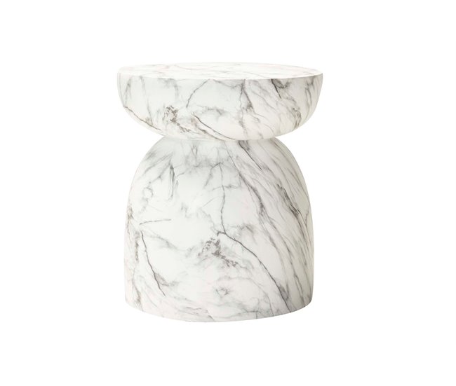 Conforama Mesa Auxiliar/taburete Blanco Sedit 41x41x47 Cm