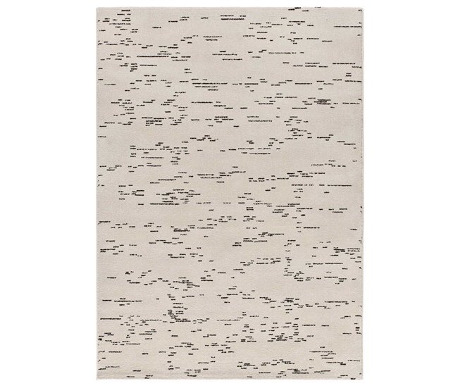 Alfombra abstracta en blanco y negro RETRO - ATTICGO 200x290 Blanco