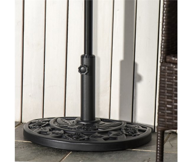 Base de Sombrilla HDPE y cemento Outsunny 50x32 Negro