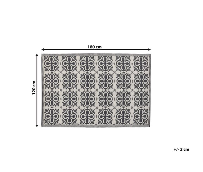 Beliani Alfombra de exterior NELLUR 120x180 Negro