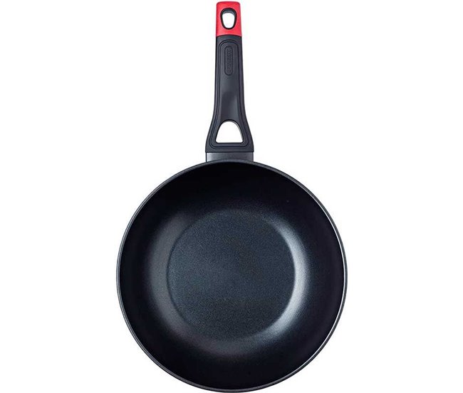 Wok Óptima+ Pyrex aluminio forjado antiadherente Negro