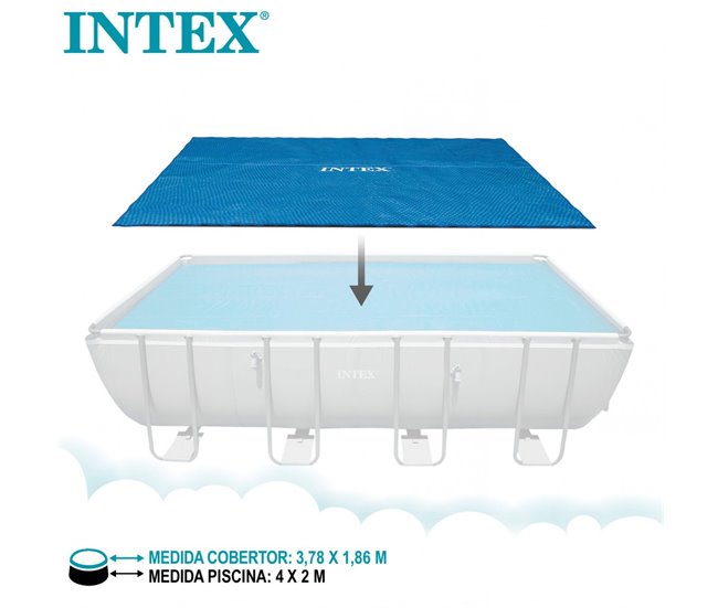 Cobertor solar INTEX piscinas rectangulares Azul