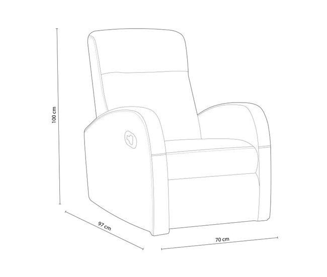 Sillón relax Home símil piel Chocolate